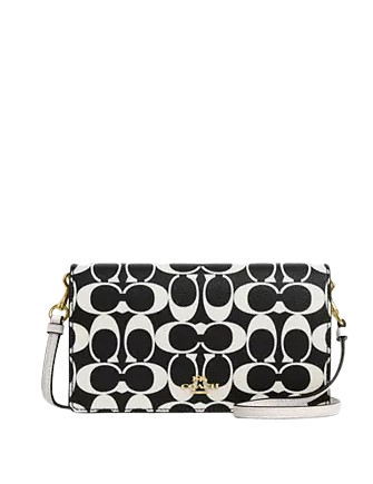 Coach black 2025 crossbody clutch