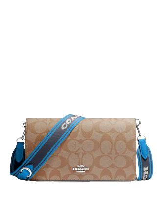 Coach Anna Foldover Clutch Crossbody In Signature Canvas | Brixton Coach Anna Foldover Clutch Crossbody In Signature Canvas | Brixton