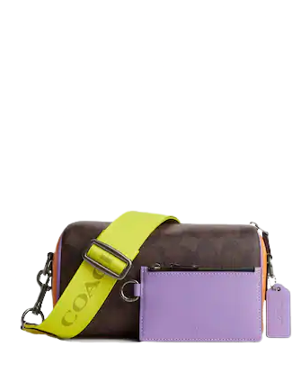 Colorblock top crossbody bag