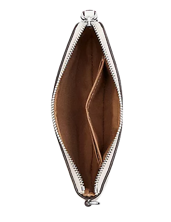 Coach Boxed Corner Zip Wristlet In Signature Canvas