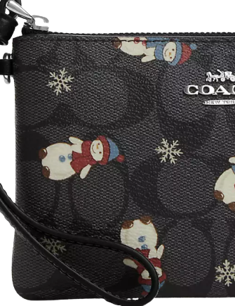 最終セールコーチcoach wristlet canvas ニューヨーク ポーチ