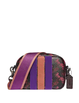 Coach Camera Bag 16 With Horse And Carriage Print And Varsity Stripe Brixton Baker