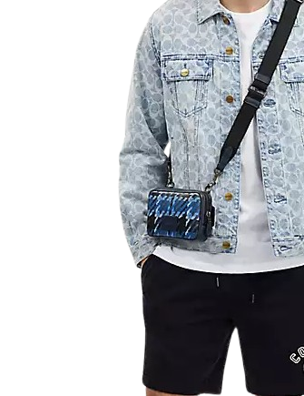 Coach Carrier Phone Crossbody With Plaid Print - Main Image