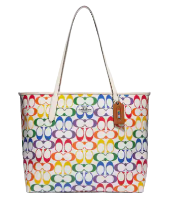 Coach City Tote In Rainbow Signature Canvas | Brixton Baker Coach City Tote In Rainbow Signature Canvas | Brixton Baker