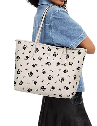 Coach reversible tote floral shop