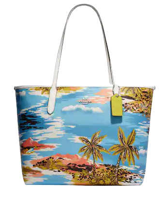 Coach City Tote With Hawaiian Print Brixton Baker