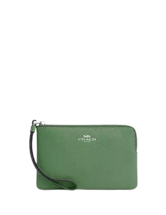 Coach Corner Zip Wristlet