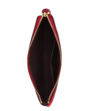 Coach Corner Zip In Signature Leather