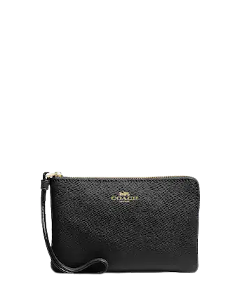 Black coach wristlet 2024 wallet