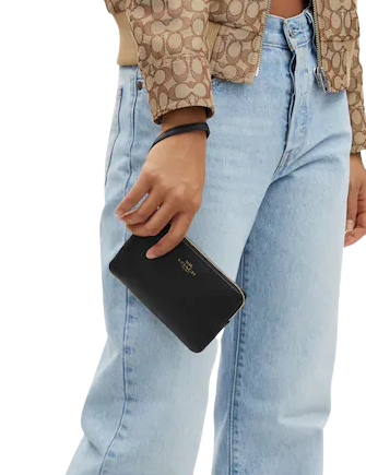 Coach zip wristlet Clearance