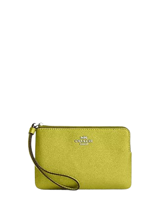 Coach yellow wristlet Clearance