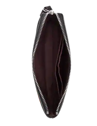 Coach Corner Zip Wristlet In Signature Canvas With Rose Print