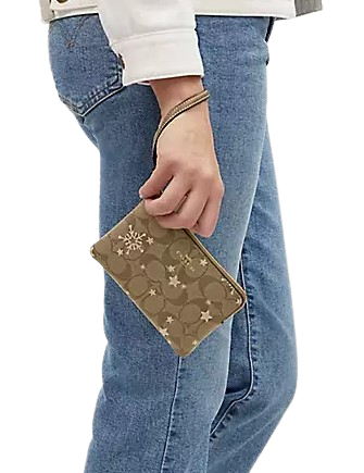 Coach snowflake wristlet Clearance