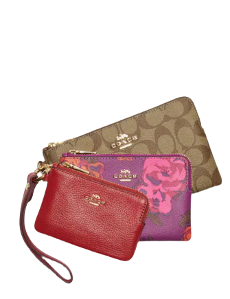 COACH®: Double Corner Zip Wristlet