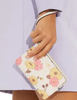 Coach Corner Zip Wristlet With Floral Cluster Print