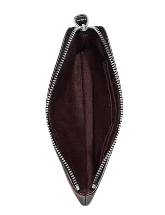 Coach Black All Leather Wristlet Women's Zippered Wallet Wristlet