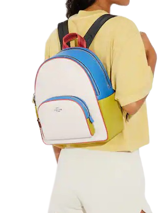 Coach Court Backpack In Colorblock