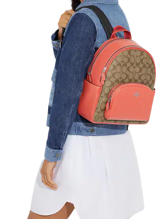 Coach Court Backpack In Signature Canvas
