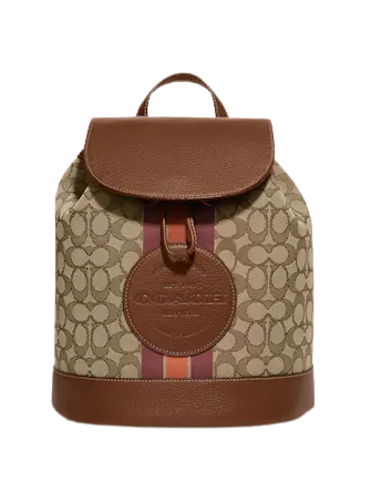 Coach leather 2025 drawstring backpack