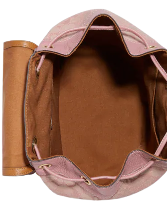 Coach Dempsey Drawstring Backpack In Signature Jacquard With Coach