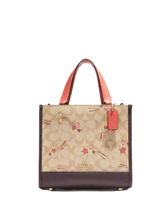 Coach Dempsey Tote 22 in Signature Canvas with Heart and Star Print