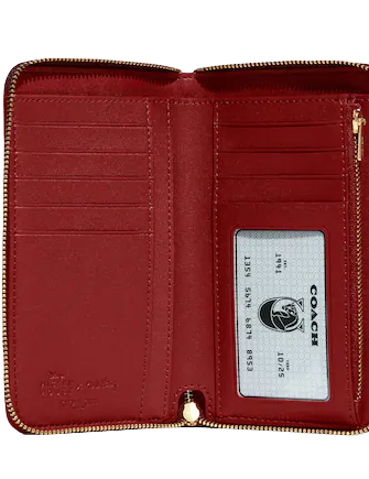 Coach Disney Mickey Mouse X Keith Haring Medium Id Zip Wallet