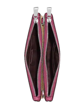 Coach Women s Signature Canvas Double Zip Crossbody