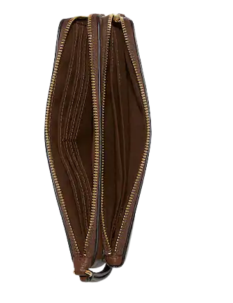 Coach Double Zip Wallet In Signature Canvas