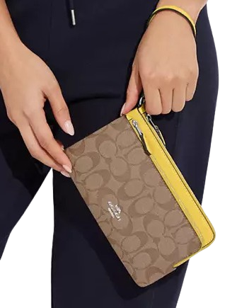 Coach Double Zip Wallet In Signature Canvas | Brixton Baker
