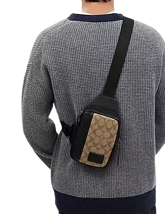 Coach Edge L Pack In Signature Canvas Brixton Baker