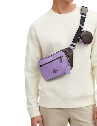 Coach Elias Belt Bag In Colorblock Signature Canvas Brixton Baker