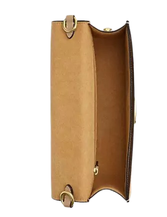 Coach★Eliza Flap Crossbody Leather Covered Closure CT851 Coach Eliza Flap Crossbody With Leather Covered Closure