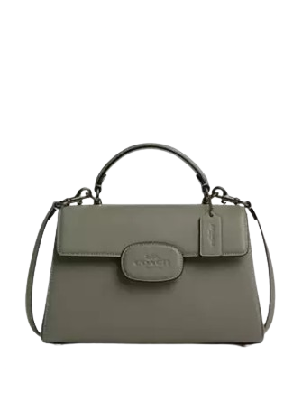 Coach Eliza Top Handle With Leather Covered Closure Coach Eliza Top Handle With Leather Covered Closure
