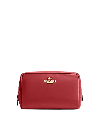 Coach leather 2025 cosmetic bag