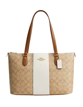 Coach Gallery Tote In Signature Canvas With Stripe | Brixton Baker Coach Gallery Tote In Signature Canvas With Stripe | Brixton Baker