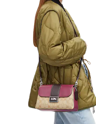 Coach Grace Shoulder Bag In Colorblock Signature Canvas Brixton Baker