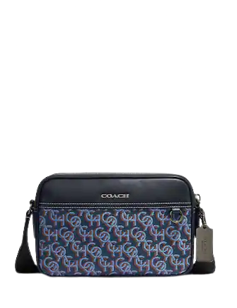 monogram print crossbody bag