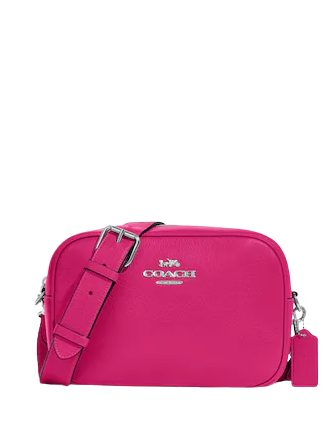 Coach Pink Pebbled Leather Camera Shoulder Bag Coach