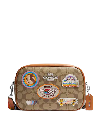 Coach Jamie Camera Bag In Signature Canvas With Patches | Brixton Coach Jamie Camera Bag In Signature Canvas With Patches | Brixton