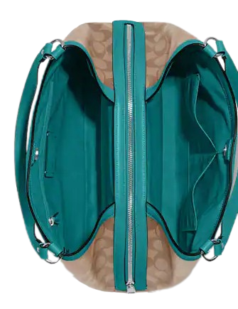 Hallie shoulder bag top in signature canvas coach