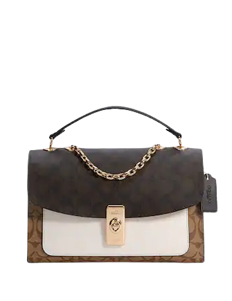 Coach Lane Shoulder Bag In Blocked Signature Canvas Brixton Baker