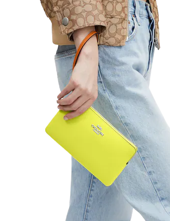 Coach hot sale yellow wristlet