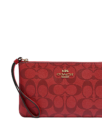 Red coach deals wristlet