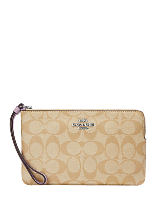 Coach Large Corner Zip Wristlet In Signature Canvas | Brixton Baker Coach Large Corner Zip Wristlet In Signature Canvas | Brixton Baker