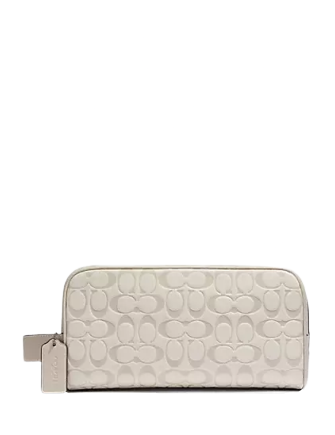 Coach structured pouch in signature leather outlet