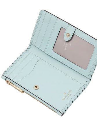 Kate spade pebbled leather wallet sale