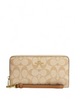 Coach Long Zip Around Wallet In Signature Canvas