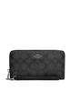 Coach Long Zip Around Wallet In Signature Canvas