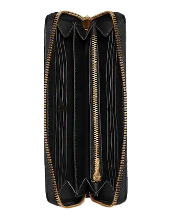 Coach Long Zip Around Wallet In Signature Canvas