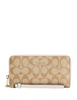 Coach Long Zip Around Wallet In Signature Canvas